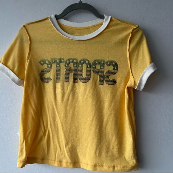 Marine Layer Re-Spun sport Tee Daffodils crop yellow - Picture 5 of 9